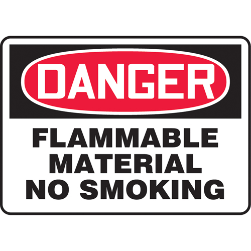 Enseigne  Flammable Material , 7" x 10", Plastique, Anglais - Accuform NMC MCHL060VP