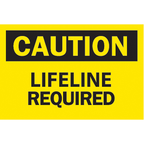Enseigne  Lifeline Required , 7" x 10", Aluminium, Anglais - Accuform NMC MPPE407VA