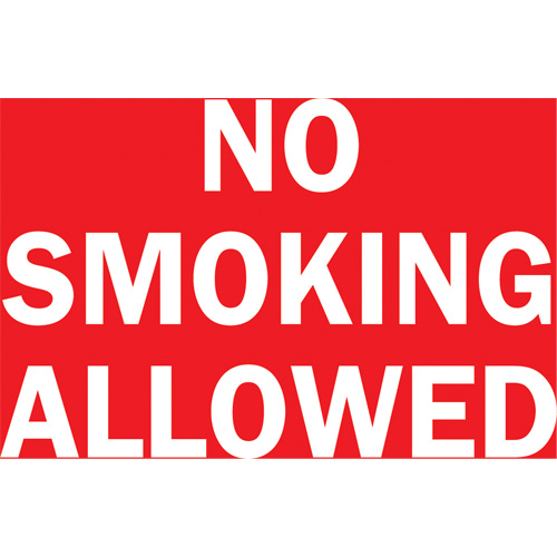 "No Smoking" Sign, 10" x 14", Fiberglass, English - Accuform NMC MSMK564XF