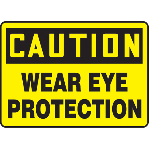 Enseigne  Wear Eye Protection , 10" x 14", Plastique, Anglais - Accuform NMC MPPE736VP