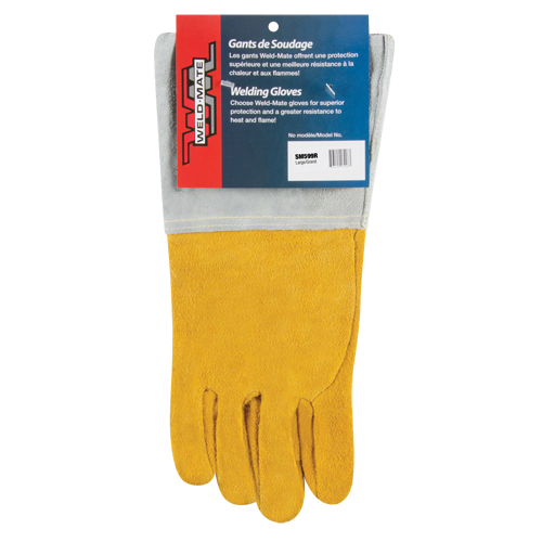 Gants de soudage TIG &agrave; ajustement sup&eacute;rieur, Cuir de daim refendu, Taille Grand - Weld-Mate 