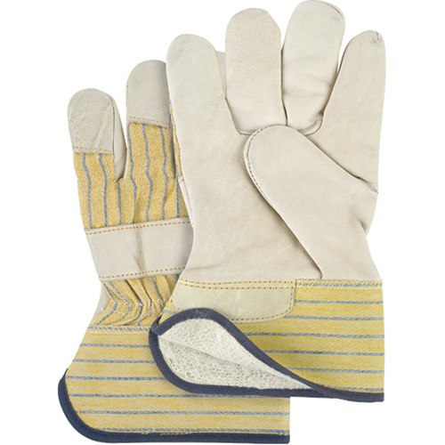 Abrasion-Resistant Winter-Lined Fitters Gloves, Ladies, Grain Cowhide Palm, Cotton Fleece Inner Lining - Zenith Safety Products 