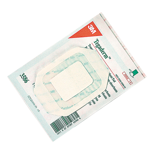 Tegaderm Transparent Dressing With Absorbent Pad, Rectangular/Square, 4", Plastic, Sterile - 3M 3M3586