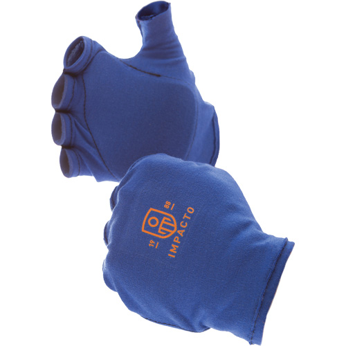 Doublures antichocs pour gants sans doigts, main droite, 10/T-Grand, Paume en Synth&eacute;tique, Poignet &agrave; enfiler - Impacto 501-00XL-R