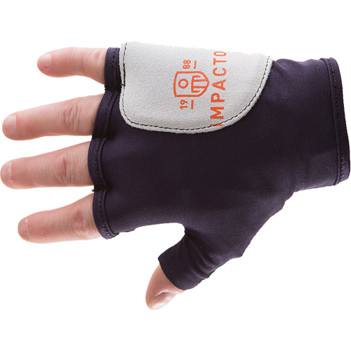 Gants de protection sans doigts paume/c&ocirc;t&eacute;, gauche, Moyen, Paume en Su&egrave;de, Poignet &agrave; enfiler - Impacto 503-10M-L