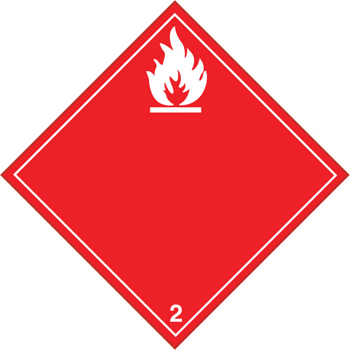 Flammable Gases TDG Placard, Plastic - Brady 09044