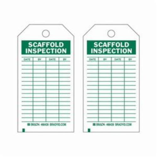 &eacute;tiquettes de rapport d'inspection, Polyester, 3" la x 5-3/4" h, Anglais - Brady 86439