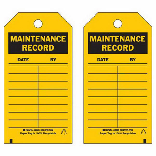 Material Control Tags, Paper, 3" W x 5-3/4" H, English - Brady 86669