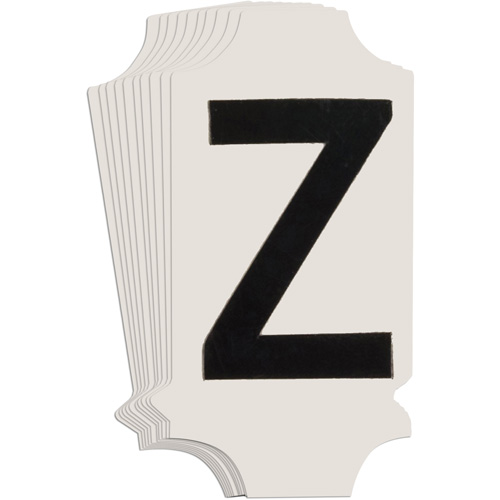 Quick-Align&reg; Individual Gothic Number & Letter Labels, Z, 1" H, Black - Brady 5010P-Z