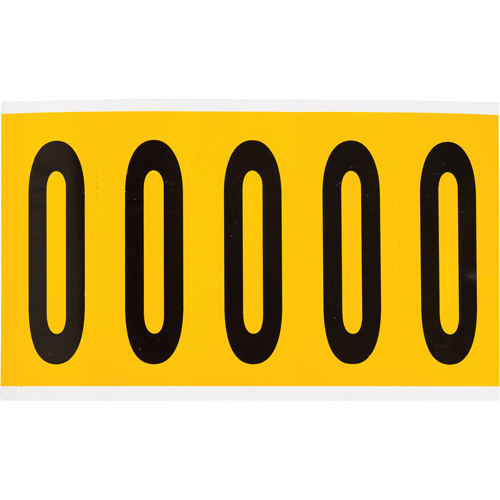Individual Number & Letter Labels, O, 4" H, Black on Yellow - Brady 1560-O