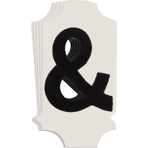 Quick-Align&reg; Individual Gothic Number & Letter Labels, Ampersand (&), 1" H, Black - Brady 5010P-&