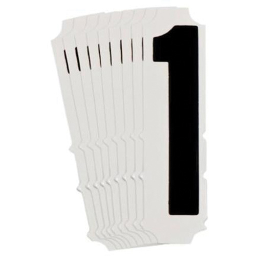 &eacute;tiquettes de lettres et chiffres gothiques individuels Quick-Align, 1, 1" h, Noir - Brady 5010P-1