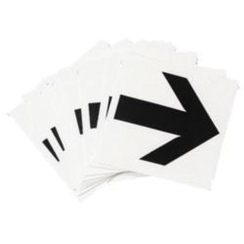 Quick-Align&reg; Individual Gothic Number and Letter Labels, Arrow Symbol, 1" H, Black - Brady 5010P-ARO