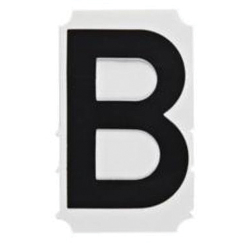 Quick-Align&reg; Individual Gothic Number and Letter Labels, B, 1" H, Black - Brady 5010P-B