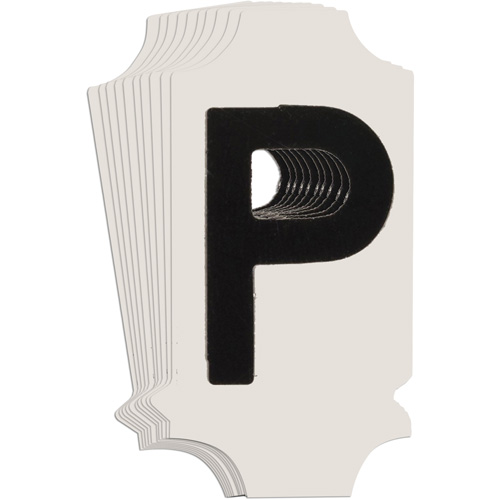 Quick-Align&reg; Individual Gothic Number & Letter Labels, P, 1" H, Black - Brady 5010P-P