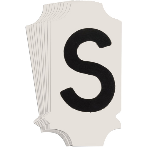 &eacute;tiquettes de lettres & chiffres gothiques individuels Quick-Align, S, 1" h, Noir - Brady 5010P-S
