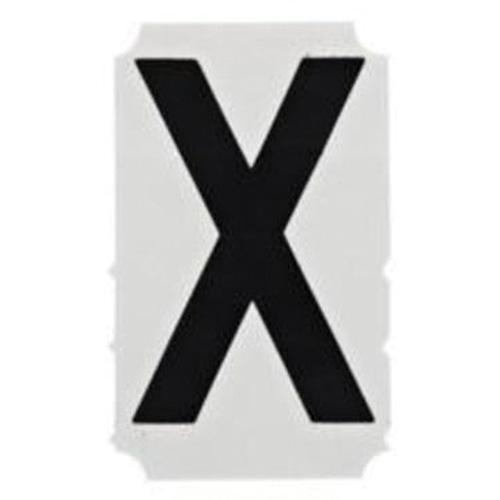 Quick-Align&reg; Individual Gothic Number & Letter Labels, X, 1" H, Black - Brady 5010P-X