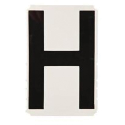 Quick-Align&reg;Individual Gothic Number and Letter Labels, H, 2" H, Black - Brady 5050P-H
