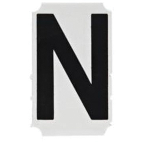 Quick-Align&reg; Individual Gothic Number & Letter Labels, N, 2" H, Black - Brady 5050P-N