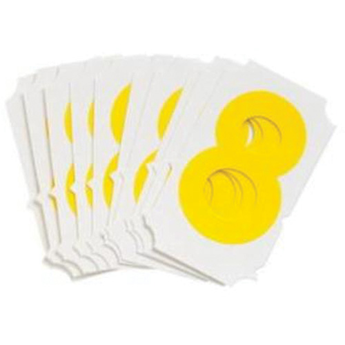 &eacute;tiquettes de lettres et chiffres gothiques individuels Quick-Align, 8, 2" h, Jaune - Brady 5060P-8