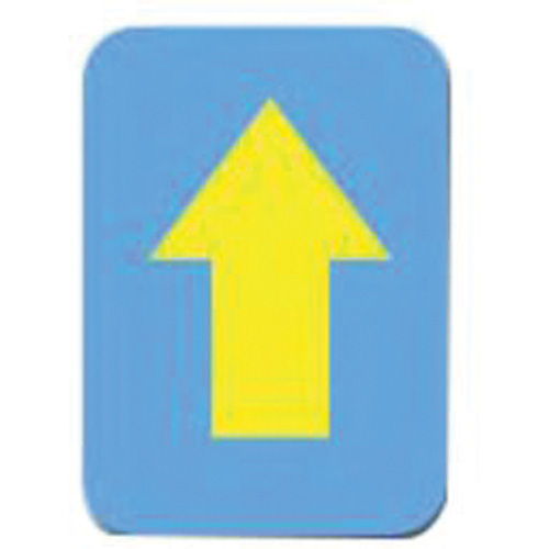 Quick-Align&reg; Individual Gothic Number and Letter Labels, Arrow Symbol, 2" H, Yellow - Brady 5060P-ARO