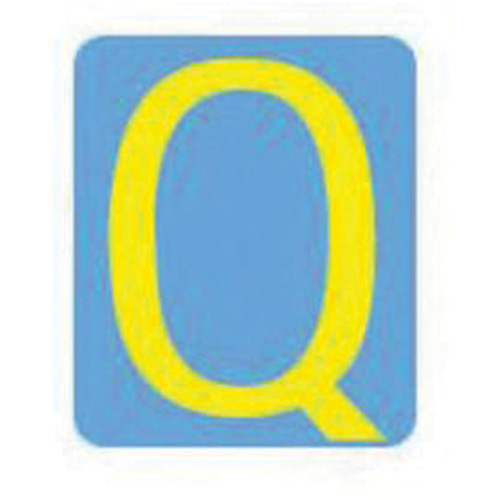 &eacute;tiquettes de lettres & chiffres gothiques individuels Quick-Align, Q, 2" h, Jaune - Brady 5060P-Q