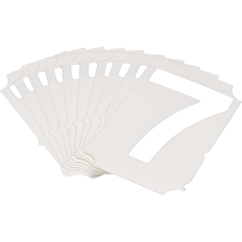 Quick-Align&reg; Individual Gothic Number and Letter Labels, 7, 2" H, White - Brady 5080P-7