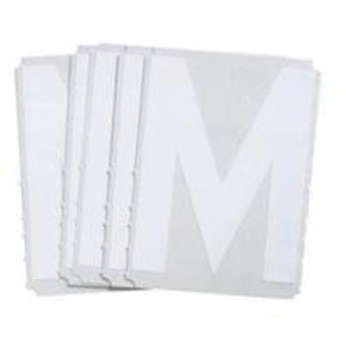 &eacute;tiquettes de lettres & chiffres gothiques individuels Quick-Align, M, 2" h, Blanc - Brady 5080P-M
