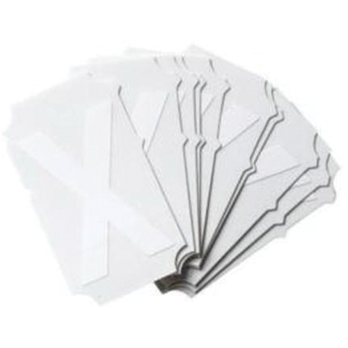 Quick-Align&reg; Individual Gothic Number & Letter Labels, X, 2" H, White - Brady 5080P-X