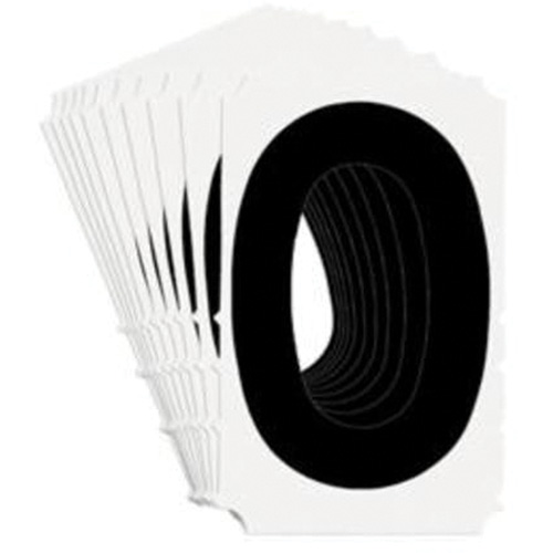 Quick-Align&reg; Individual Gothic Number and Letter Labels, 0, 3" H, Black - Brady 5100P-0