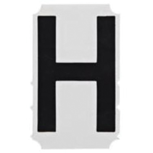 &eacute;tiquettes de lettres et chiffres gothiques individuels Quick-Align, H, 3" h, Noir - Brady 5100P-H
