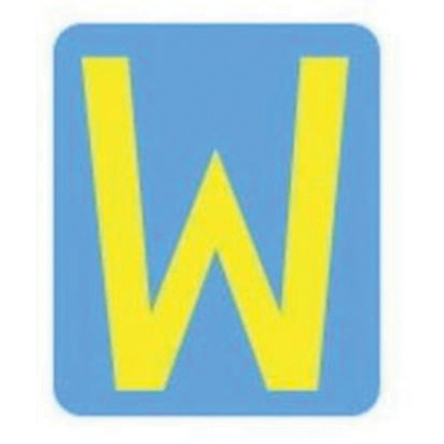&eacute;tiquettes de lettres & chiffres gothiques individuels Quick-Align, W, 3" h, Jaune - Brady 5110P-W
