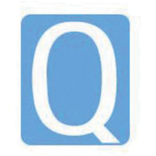 &eacute;tiquettes de lettres & chiffres gothiques individuels Quick-Align, Q, 3" h, Blanc - Brady 5130P-Q