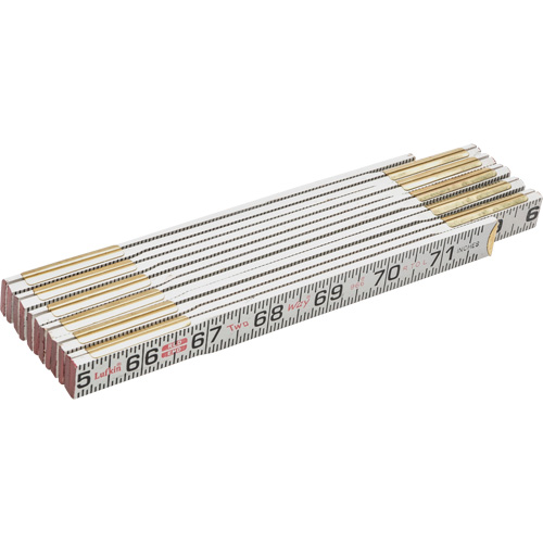 Red End&reg; Two Way&reg; Rule, 6' L, Wood, 1/16" Graduations - Lufkin By Crescent 966N