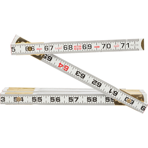 Red End&reg; Flat Reading Rule, 6' L, Wood - Lufkin By Crescent 066FN
