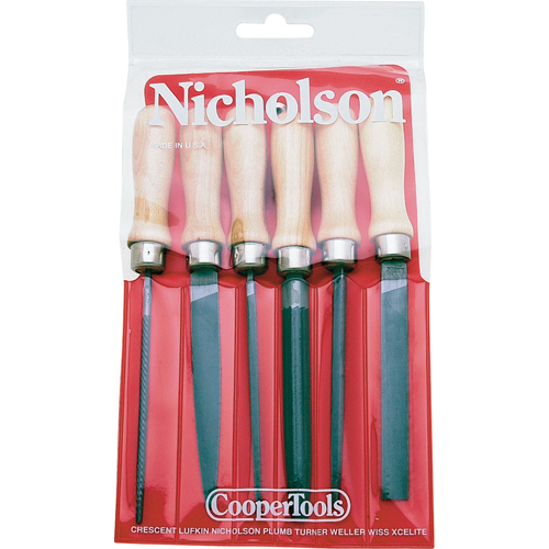 Assortiments de 6 limes de style am&eacute;ricain, 6 pi&egrave;ces - Nicholson By Crescent 22062NNN