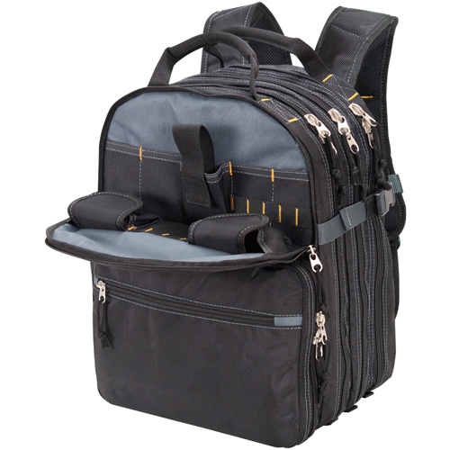 Sacs &agrave; dos pour outils &agrave; 75 pochettes, 13" lo x 17-1/2" la, Noir, Nylon - Kuny's SW-1132