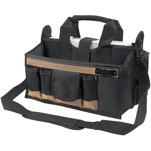 Center Tray Tool Bag, Canvas, 16 Pockets, Black - Kuny's SW-1529