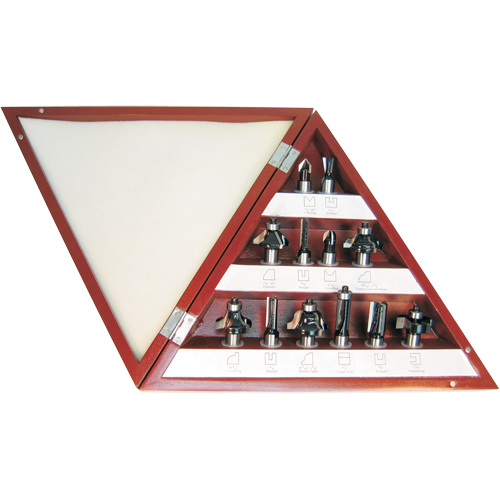 3-Flute Carbide-Tipped Router Bit Sets - Dimar WP12-3