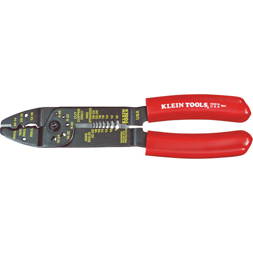 Outil multifonction : d&eacute;nudeur, sertisseur et coupe-fil, 8-1/2" l - Klein Tools 1001