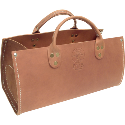 Leather Tote Bag, Leather, 1 Pockets, Brown - Klein Tools 5115