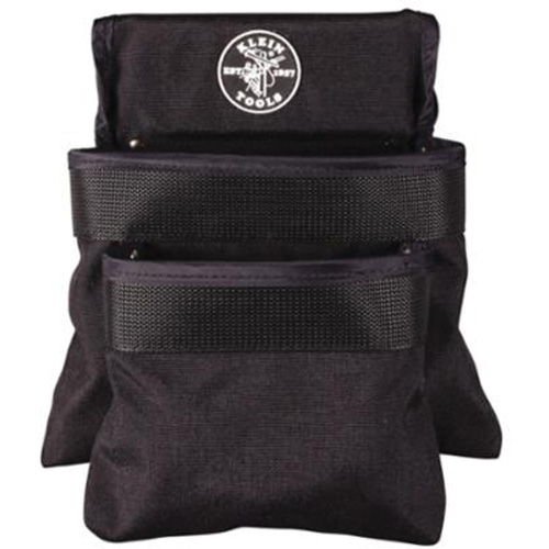 Pochette utilitaire &agrave; 2 poches s&eacute;rie PowerLine, 1000 Denier Cordura&reg;, Noir - Klein Tools 5702