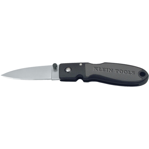 Lightweight Lockback Knife with Drop Point Blade, 2-3/8" Blade, Stainless Steel Blade, Nylon Resin Handle - Klein Tools 44002