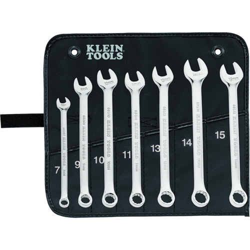 Wrench Set with Pouch, Combination, 7 Pieces, Metric - Klein Tools 68500