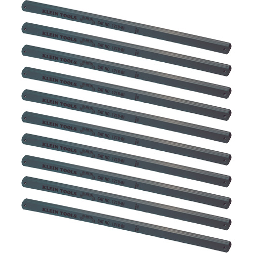 Lames de scie &agrave; m&eacute;taux, Bim&eacute;tal, 12" lo, 18 dents par pouce - Klein Tools 1218BI