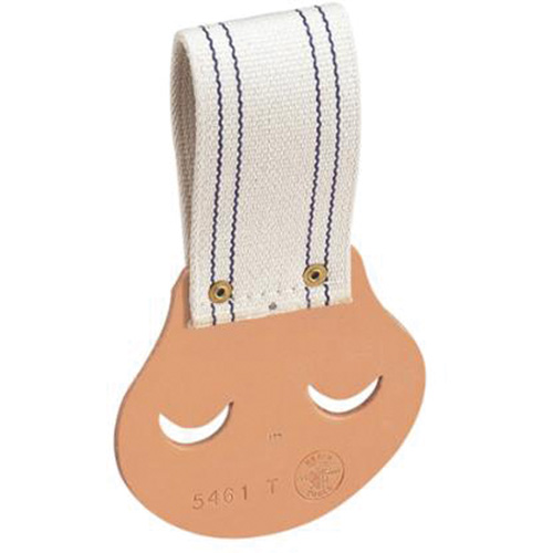 Spud Wrench Holder with Cotton Web Tunnel Connection, Tool Holder, Leather, 2 Pockets - Klein Tools 5461T