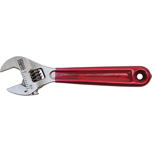 Adjustable Wrench, 4-1/2" L, 1/2" Max Width, Chrome/Polished - Klein Tools D506-4