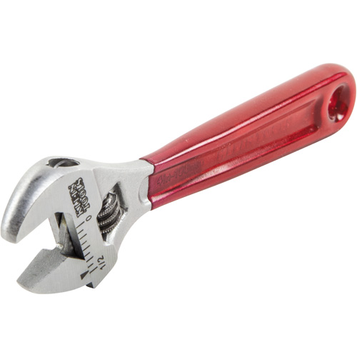 Adjustable Wrench, 4-1/2" L, 1/2" Max Width, Chrome/Polished - Klein Tools D506-4