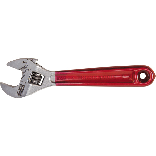 Adjustable Wrench, 4-1/2" L, 1/2" Max Width, Chrome/Polished - Klein Tools D506-4