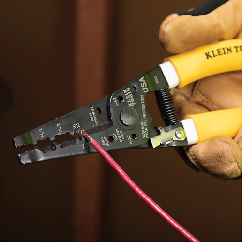 Klein-Kurve&reg; Dual NM Cable Stripper/Cutter, 8" - Klein Tools K1412
